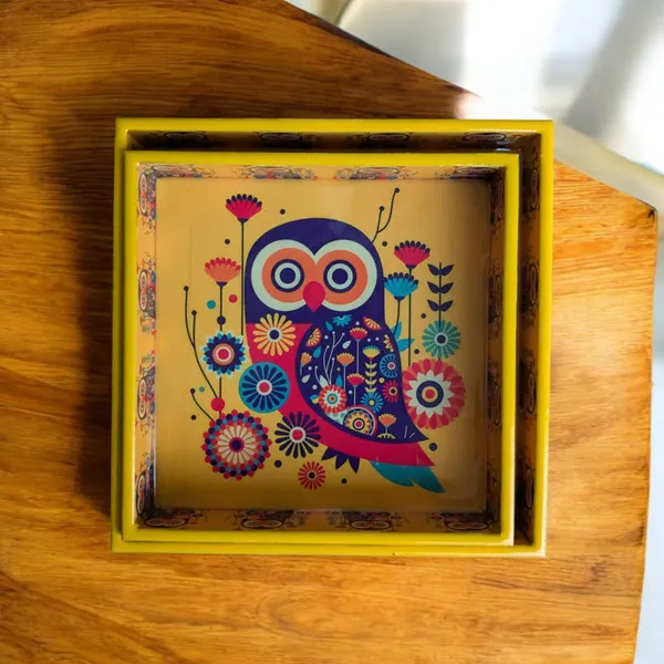 Madarks_Vibrant_Owl-Themed_Square_Serving_Trays_�_Set_of_2,__9_x_9_inch_and_8_x8_inch