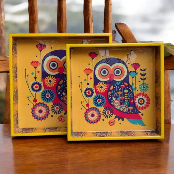 Madarks_Vibrant_Owl-Themed_Square_Serving_Trays_�_Set_of_2,__9_x_9_inch_and_8_x8_inch