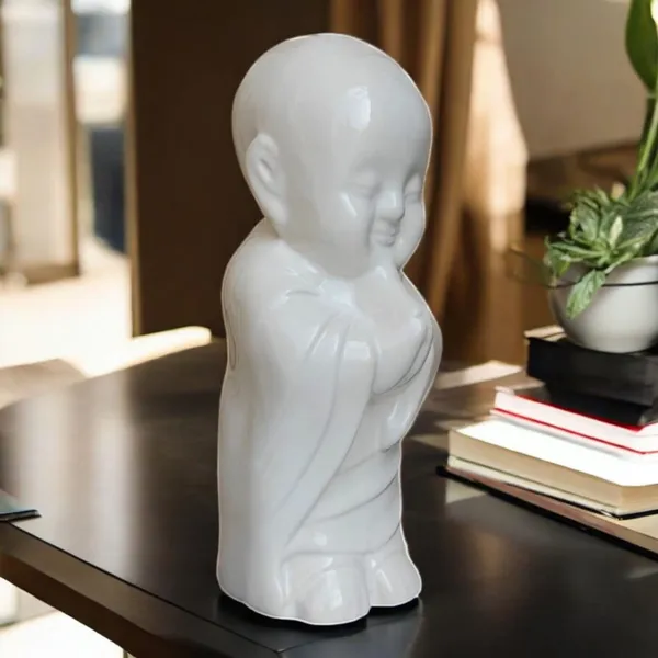 Madarks_White_Ceramic_Baby_Monk_Idol_–_30_cm_|_Decorative_Buddha_Statue_for_Home,_Office_&_Meditation_Corners_|_Handcrafted_Figurine_|_Peaceful_Praying_Monk