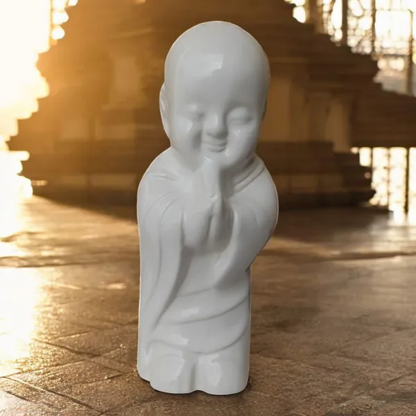 Madarks_White_Ceramic_Baby_Monk_Idol_–_30_cm_|_Decorative_Buddha_Statue_for_Home,_Office_&_Meditation_Corners_|_Handcrafted_Figurine_|_Peaceful_Praying_Monk