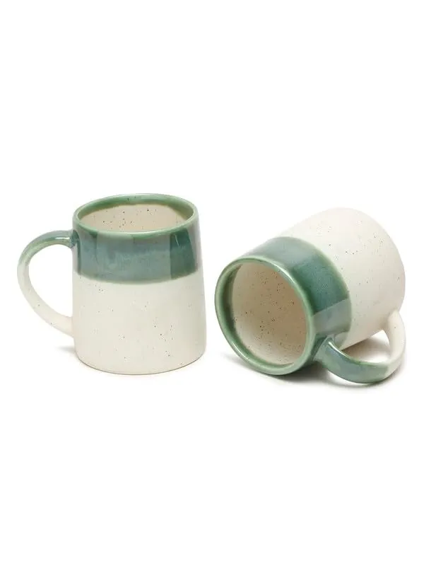 Madarks_White_&_Green_Glazed_Ceramic_Coffee_Mug_(300_ml,_Set_of_2)
