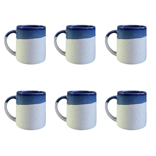 Madarks_White_&_Navy_Blue_Glazed_Ceramic_Coffee_Mug_(300_ml,_Set_of_6)
