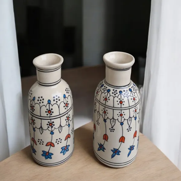 Madarks__Ceramic_Vase_|_Centre_Table_Decoration_Piece_|_Home_Decor_Showpiece_|_For_Home_and_Living_Room_Decor_-_Hand_Painted_Motif_Vase_-_19.5cm_Height_-_Pack_of_2