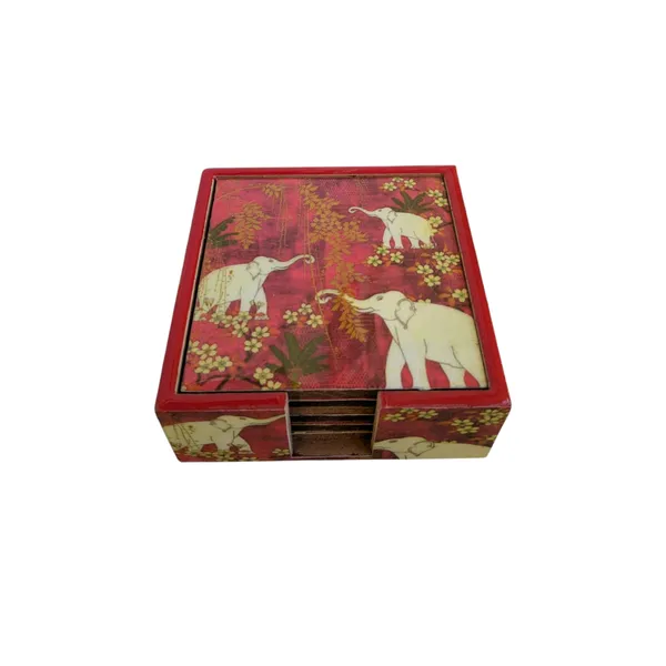 Royal_Elephant-Themed_Handcrafted_MDF_Coaster_Set_with_Stand_–_Pack_of_6