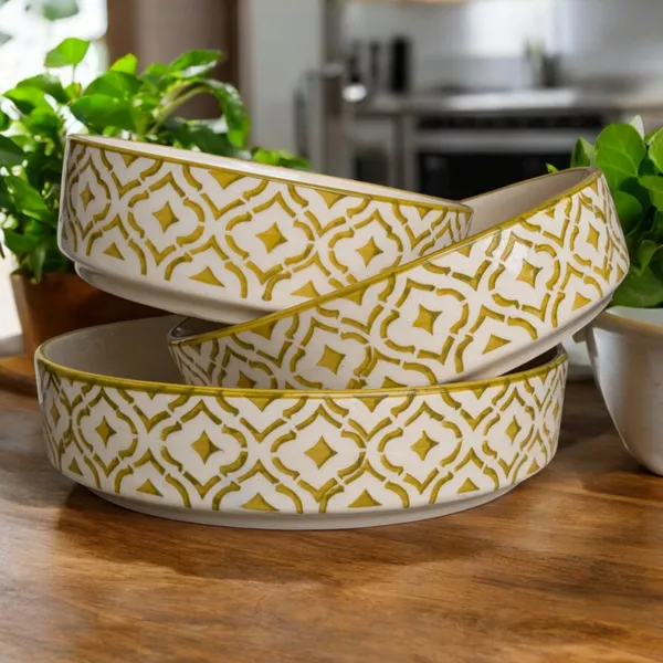 Set_of_3_Ceramic_Salad_&_Multipurpose_Bowls_-_Modern_Design_with_Yellow_Geometric_Pattern,_Perfect_for_Serving_Salads,_Pasta,_and_More