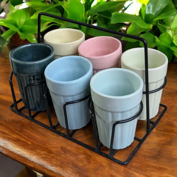 Set_of_6_Multicolor_Ceramic_Glasses_with_Metal_Stand_�_150_ml
