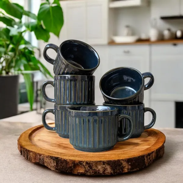 Madarks_Stone_Blue_Ribbed_Ceramic_Tea_Cups_–_Set_of_6_(120_ml)