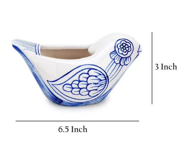 Handcrafted_Ceramic_Bird_Shaped_Planter_–_Blue_&_White_Pottery,_Decorative_Indoor_Planter_(7_x_4_x_3.5_Inches)