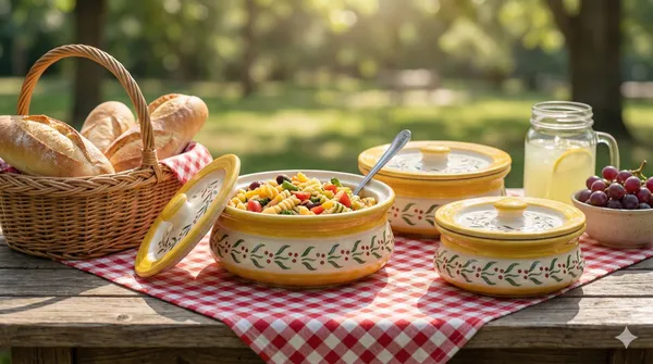 Madarks_Hand_Painted_Ceramic_Handi_with_Lid_Set_of_3_(1500ml,_1000ml_&_700ml)_|_Grey_Serving_Handis_|_Dinner_Serving_Set_|_Biryani_Curry_Handi_Pots_|_Gift_Pack_|_Degchi