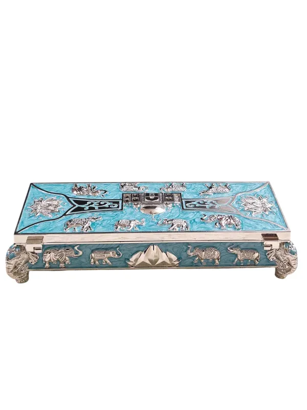 German_Silver_Dry_Fruit_Box_Premium_Gift_Item_for_Wedding,_Return_Gift_&_Festive_Serving_Bowl_(Decorative_Box)