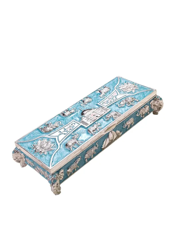 German_Silver_Dry_Fruit_Box_Premium_Gift_Item_for_Wedding,_Return_Gift_&_Festive_Serving_Bowl_(Decorative_Box)