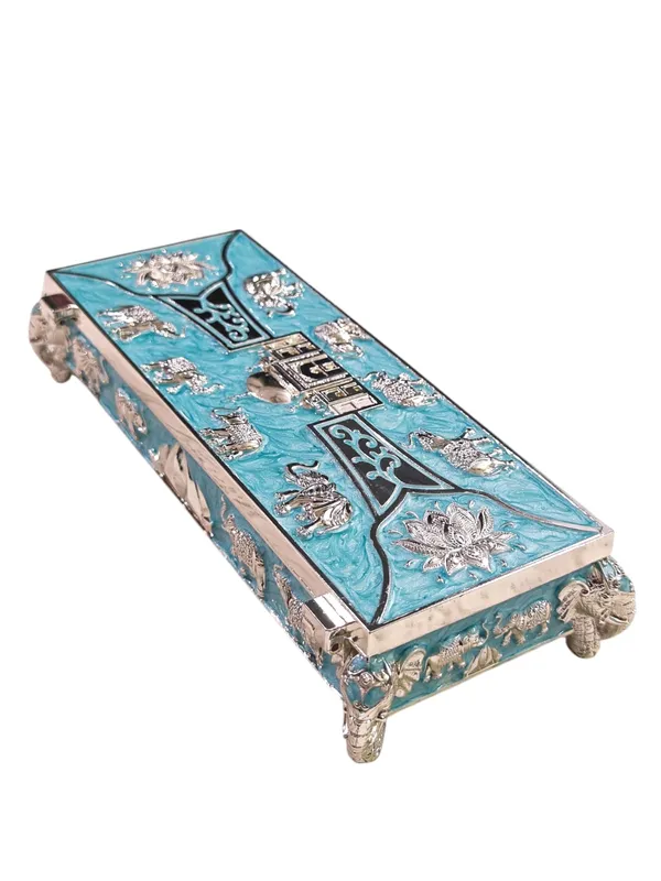 German_Silver_Dry_Fruit_Box_Premium_Gift_Item_for_Wedding,_Return_Gift_&_Festive_Serving_Bowl_(Decorative_Box)