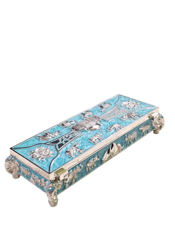 German_Silver_Dry_Fruit_Box_Premium_Gift_Item_for_Wedding,_Return_Gift_&_Festive_Serving_Bowl_(Decorative_Box)