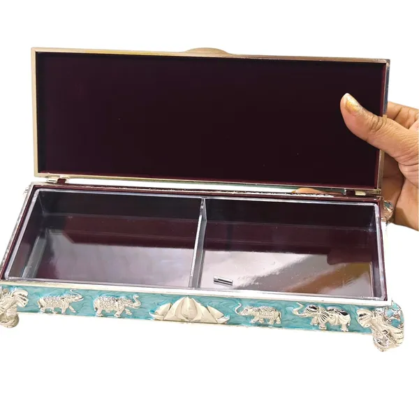 German_Silver_Dry_Fruit_Box_Premium_Gift_Item_for_Wedding,_Return_Gift_&_Festive_Serving_Bowl_(Decorative_Box)