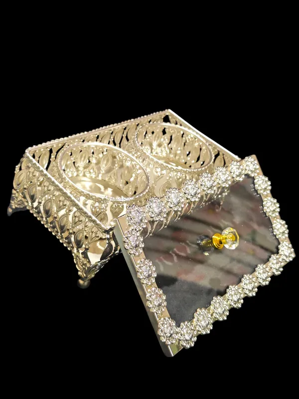 German_Silver_Metal_2_Bowl_Set_with_Lid_&_Tray_|_Crystal_Knob_Dry_Fruit_&_Sweet_Server_|_Elegant_Home_Décor,_Festive_&_Wedding_Return_Gift