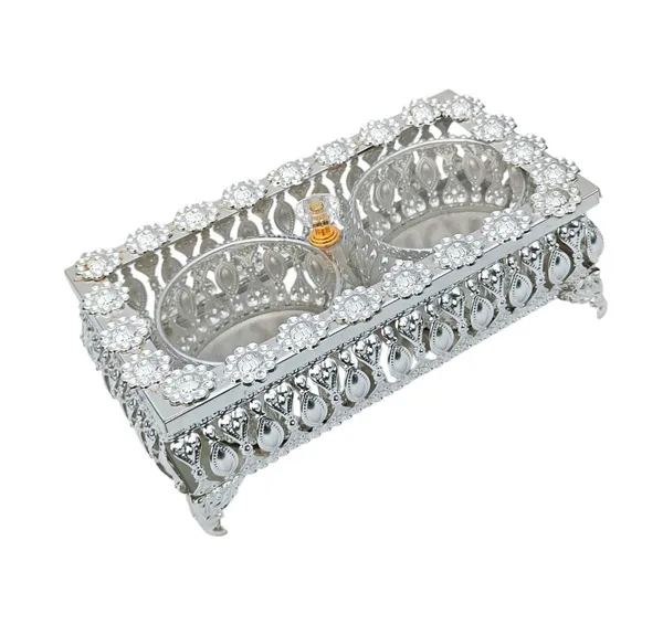 German_Silver_Metal_2_Bowl_Set_with_Lid_&_Tray_|_Crystal_Knob_Dry_Fruit_&_Sweet_Server_|_Elegant_Home_Décor,_Festive_&_Wedding_Return_Gift
