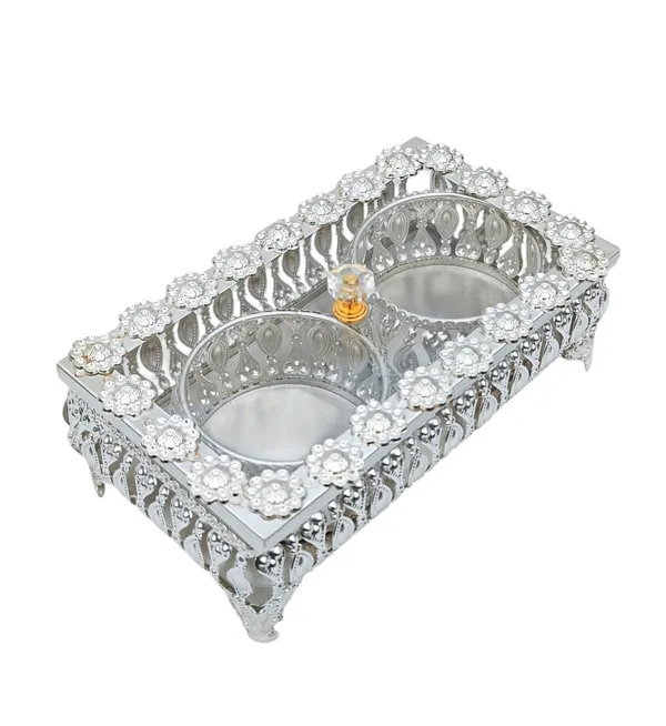 German_Silver_Metal_2_Bowl_Set_with_Lid_&_Tray_|_Crystal_Knob_Dry_Fruit_&_Sweet_Server_|_Elegant_Home_Décor,_Festive_&_Wedding_Return_Gift