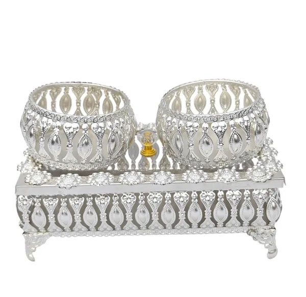 German_Silver_Metal_2_Bowl_Set_with_Lid_&_Tray_|_Crystal_Knob_Dry_Fruit_&_Sweet_Server_|_Elegant_Home_Décor,_Festive_&_Wedding_Return_Gift