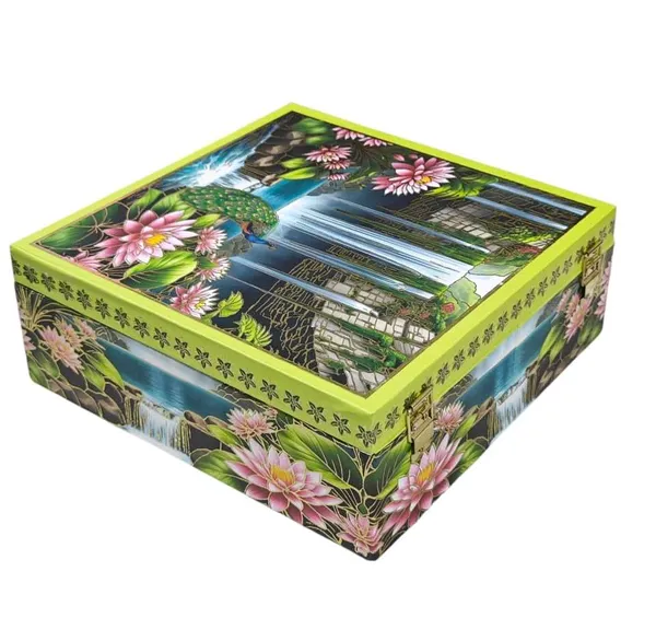 MDF_Wood_Paper_Box_with_4_Empty_Glass_Jars_–_Multipurpose_Gift
