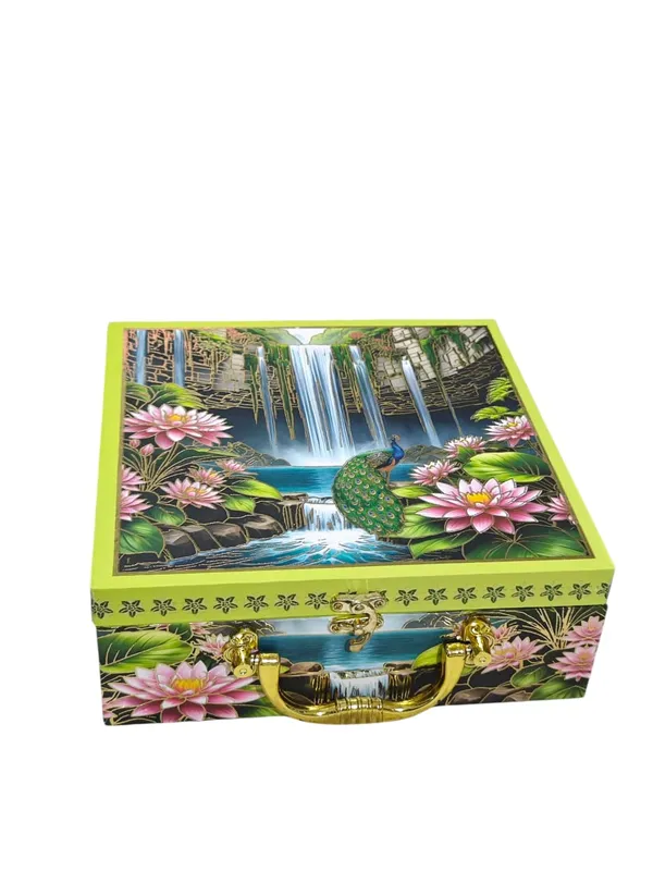MDF_Wood_Paper_Box_with_4_Empty_Glass_Jars_–_Multipurpose_Gift