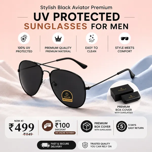 Stylish_Black_Aviator_Premium_UV_Protected_Sunglasses_For_Men