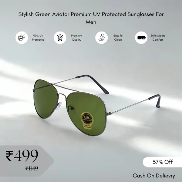 Stylish_Green_Aviator_Premium_UV_Protected_Sunglasses_For_Men