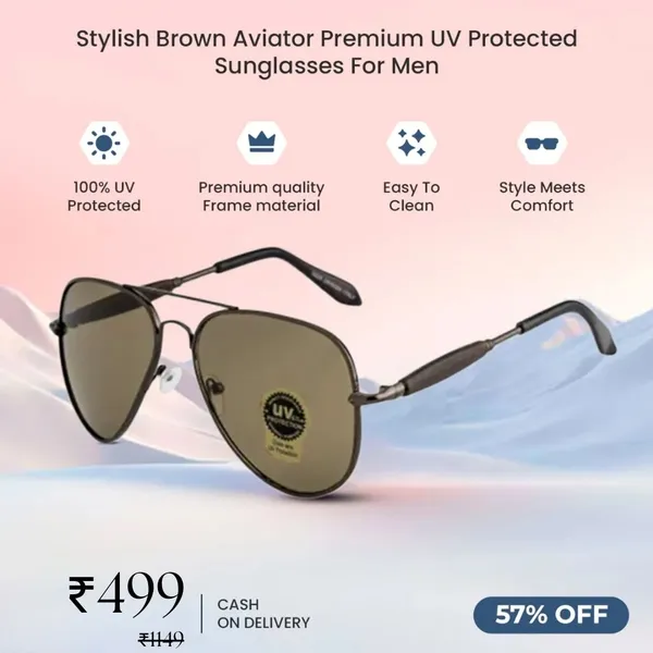 Stylish_Brown_Aviator_Premium_UV_Protected_Sunglasses_For_Men