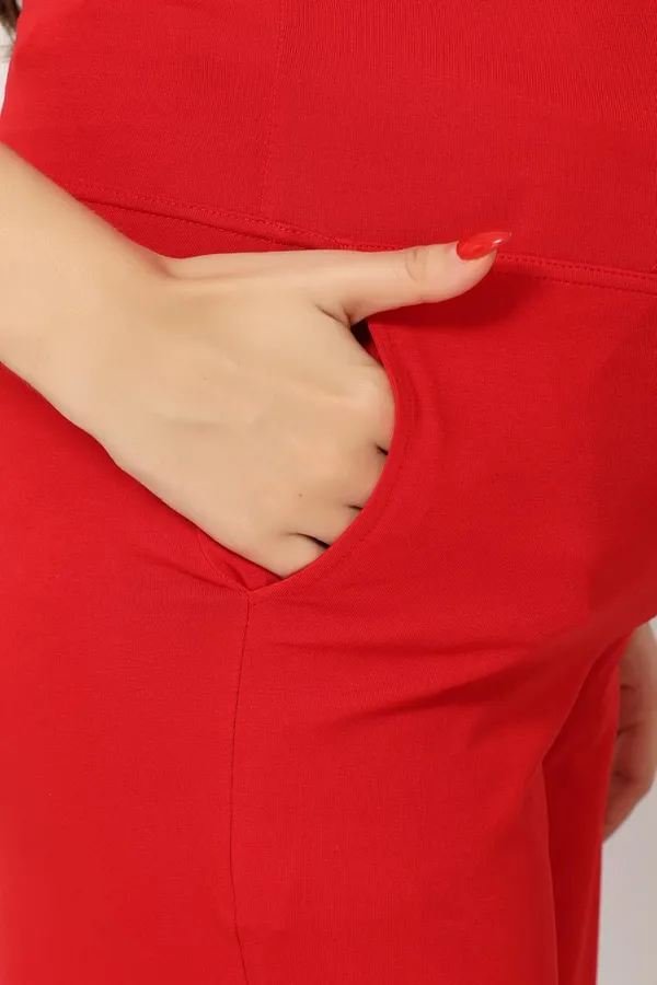 Cotton_Lycra_Highwaist_Adjusteble_Elastic_Maternity_Flared_Palazzo