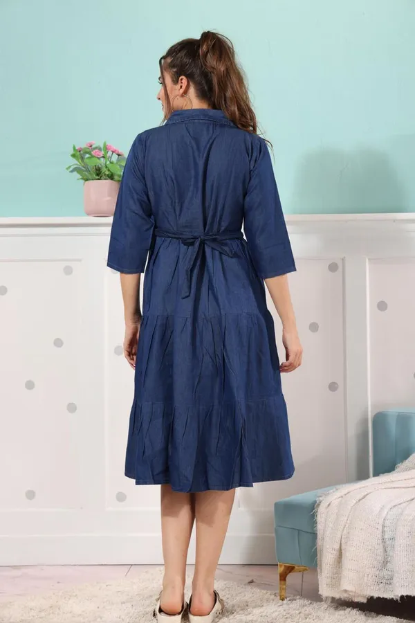 Dark_Blue_Maternity_Dress_|_Dark_Denim_Solid_Maternity_Dress_For_Women