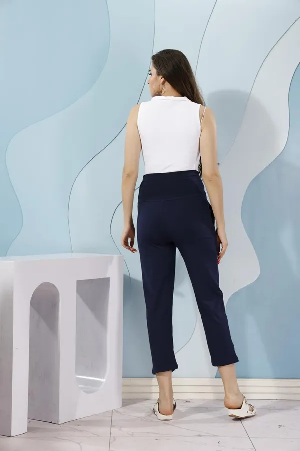Navy_Adjustable_Elastic_Maternity_Pant