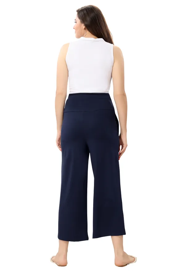 Cotton_Lycra_Highwaist_Adjusteble_Elastic_Maternity_Flared_Palazzo