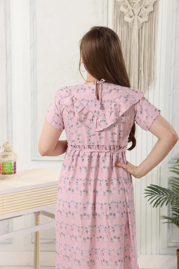 Ruffle_Sleeves_Ankle_Maternity_Dress