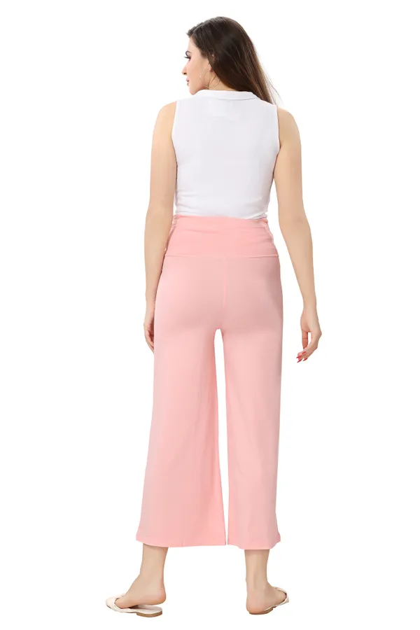 Cotton_Lycra_Highwaist_Adjusteble_Elastic_Maternity_Flared_Palazzo