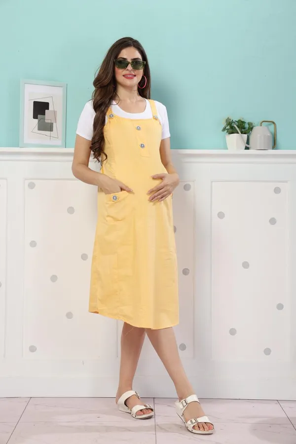 Mustard_Maternity_Dress_|_Maternity_Personified_Maternity_Wear_Kurti_For_Women