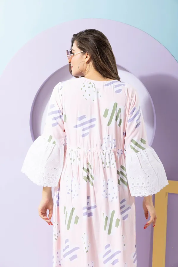 Baby_Pink_Breatheble_Rayon_Maternity_Dress