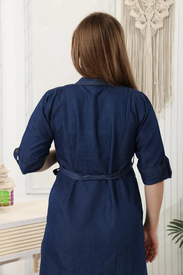 Chinese_Collared_Denim_Side_Cut_Kurti