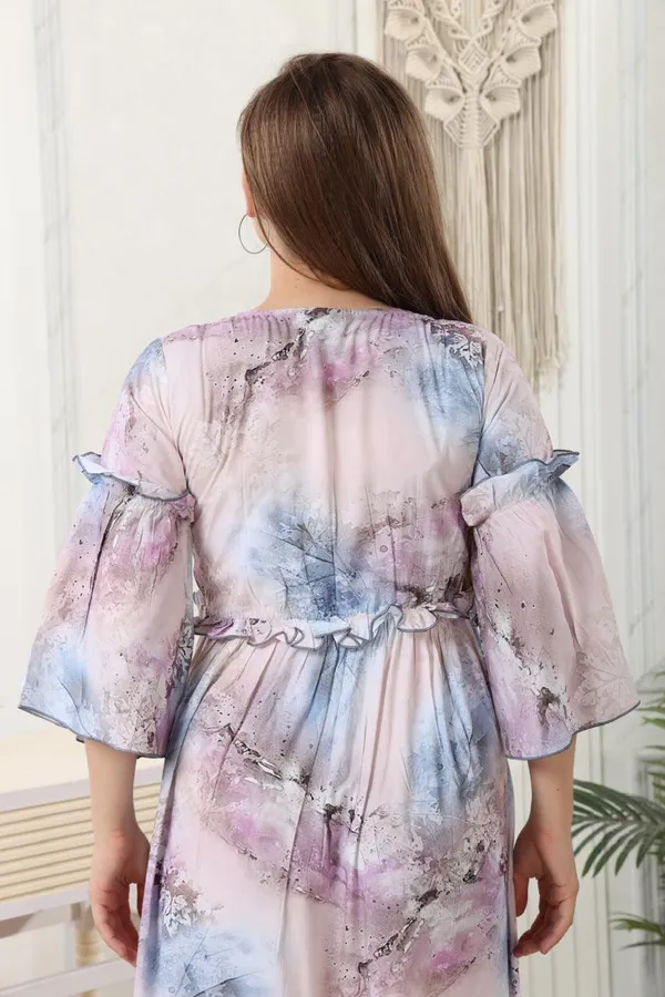 Tie&Die_Bell_Sleeves_Ankle_Length_Dress