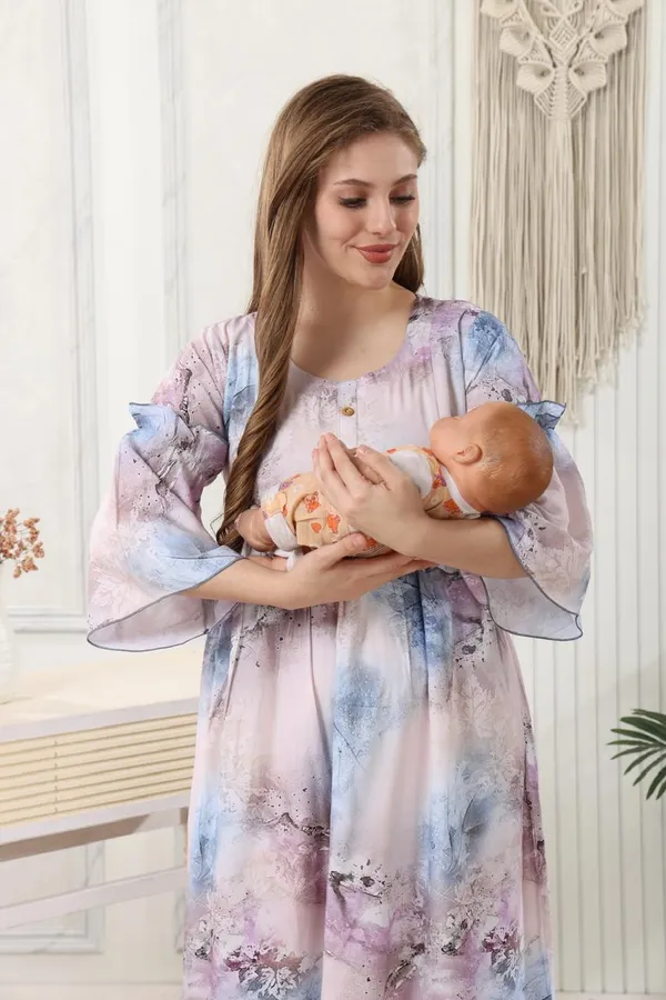 Tie&Die_Bell_Sleeves_Ankle_Length_Dress