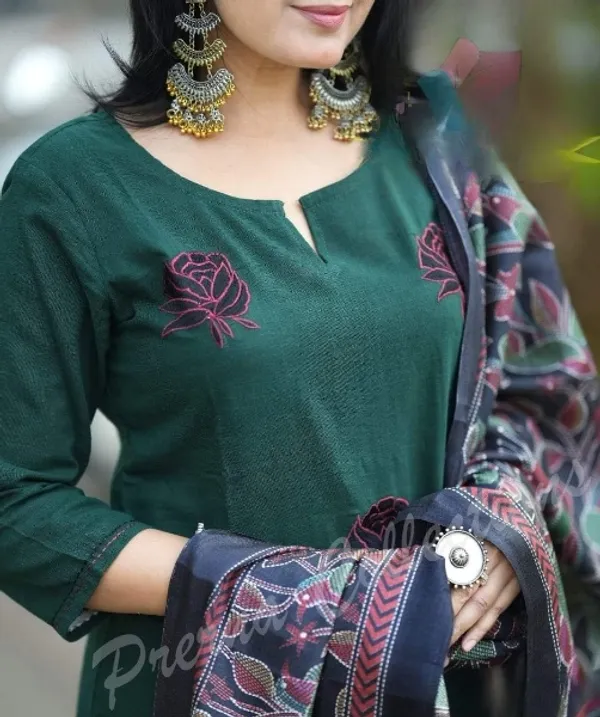 Bottle_Green_Khadi_set