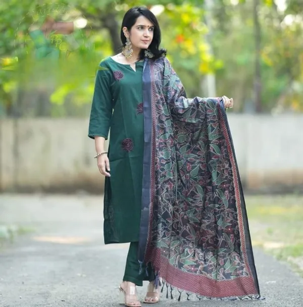 Bottle_Green_Khadi_set