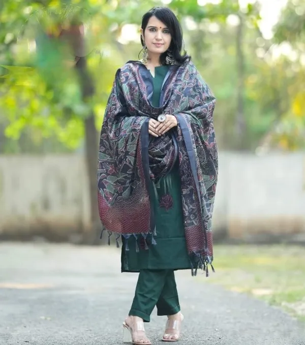 Bottle_Green_Khadi_set