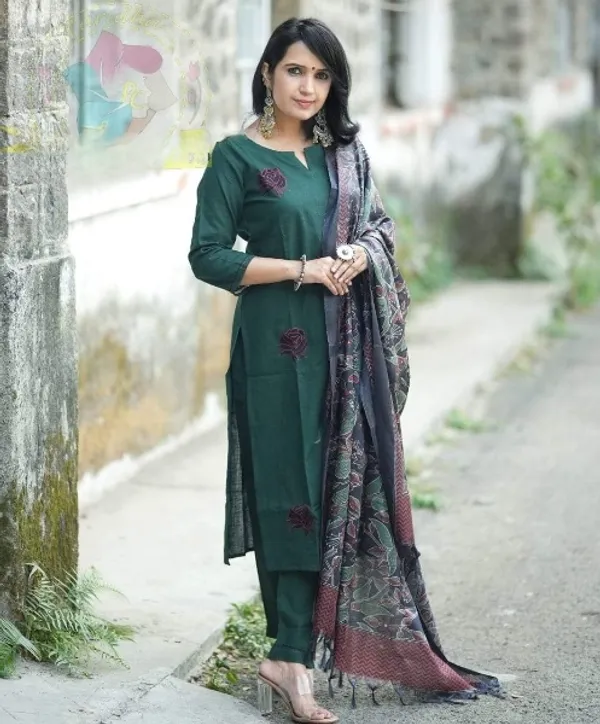 Bottle_Green_Khadi_set