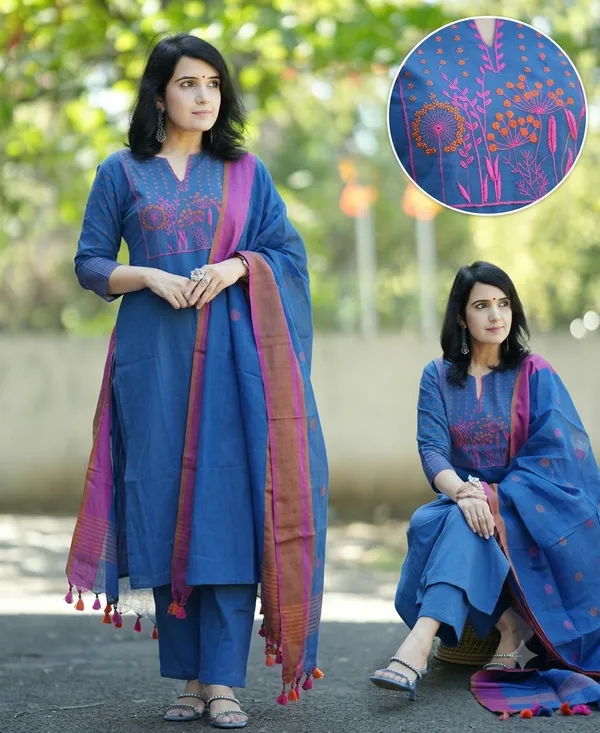 Elegant_Handloom_Cotton_3-Piece_Suit_Set_with_Embroidered_Yoke_&_Pure_Linen_Dupatta