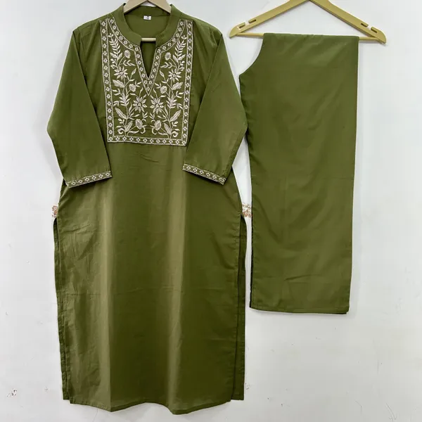 Mehndi_Threaded_Elegance_Kurta_Palazzo_Set