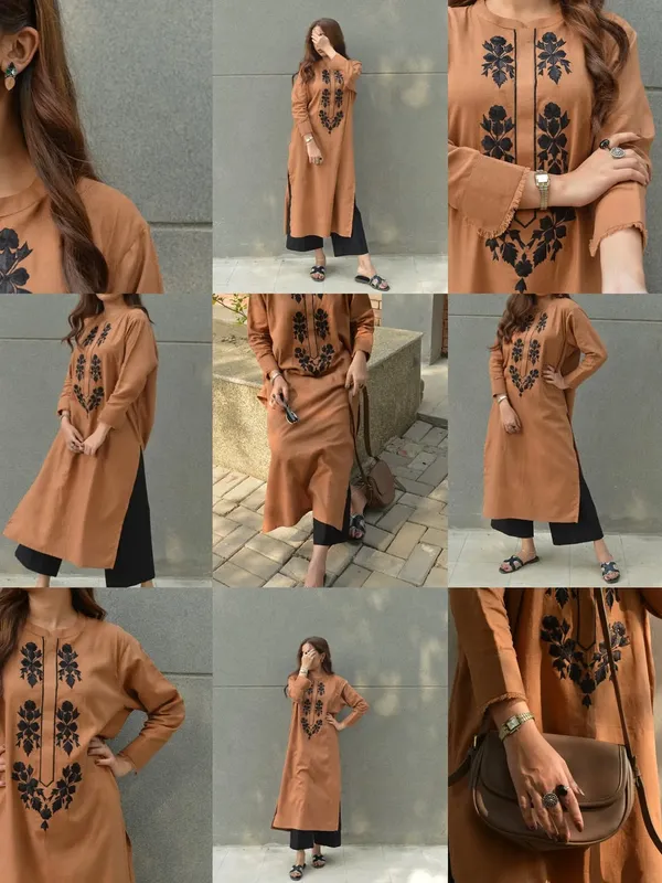 Premium_60/60_Pure_Cotton_Embroidered_Kurti_&_Pant_2-Piece_Set