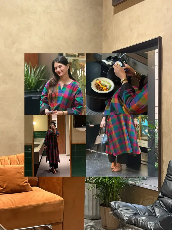 Smart_Mul_Cotton_A-Line_Kurti_&_60/60_Cotton_Plazo_Set_with_Madrasi_Checks