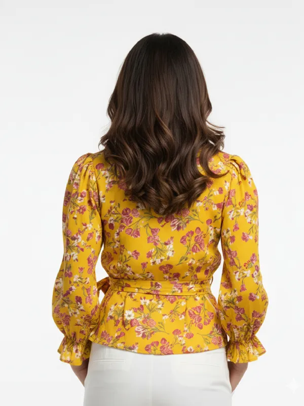 ANVI_Be_Yourself_Women_Floral_Printed_Yellow_Georgette_V_Neck_Long_Sleeve_Waist_Tie-ups_Wrap_Top