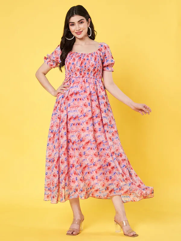 Western_Stylish_Women_Floral_Printed_Baby_Pink_Square_Neck_Georgette_Fit_and_Flare_Midi_Dress