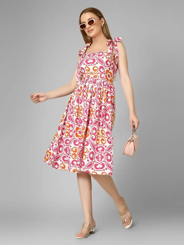 Ikat_Printed_White_Rayon_Shoulder_Straps_Fit_and_Flare_Dress