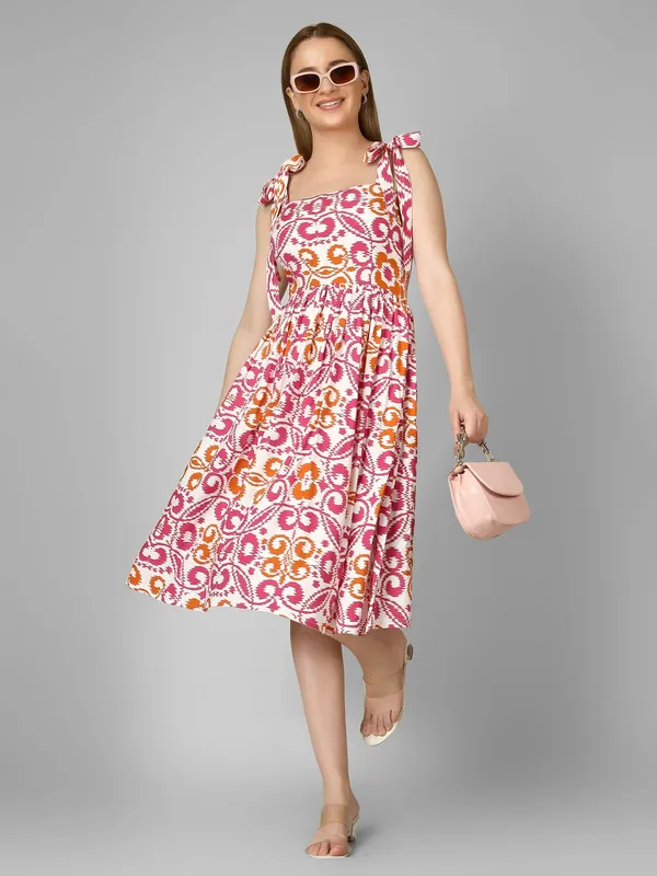 Ikat_Printed_White_Rayon_Shoulder_Straps_Fit_and_Flare_Dress